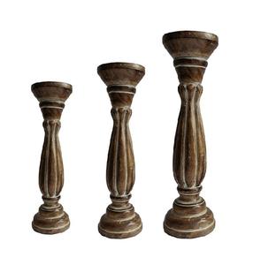 Bougeoir moderne en bois fabriqué en Inde Bougeoir en bois naturel Bougeoir pilier Bougeoir en gros Chandelier du grossiste - Product Image 4