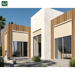 Stores à enrouleur motorisés coupe-vent pour <span class=keywords><strong>balcon</strong></span> pour fenêtre extérieure Écran pare-soleil à fermeture éclair étanche - Product Image 1
