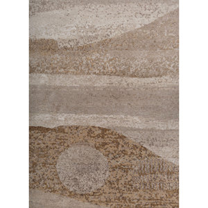 Alfombras de Lana y Seda de Bambú Tejidas a Mano con Patrón Abstracto de Susurros del Desierto para Decoración de Salas de Estar Juveniles AKWB-9070 - Product Image 3