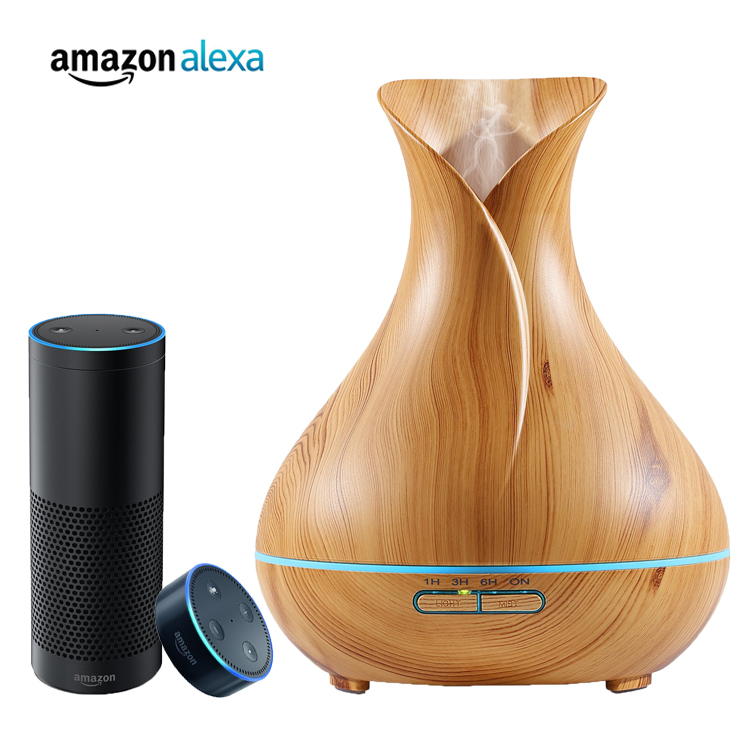 Tuya Smart 400ml Wood Aroma Humidifier