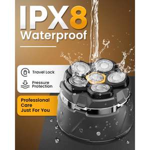 Afeitadora Eléctrica para Hombre, Impermeable, Rotativa, para Uso en Seco y Húmedo, con Pantalla y Bloqueo de Viaje, para Afeitar la Cara y el Cuerpo, IPX7 - Product Image 2