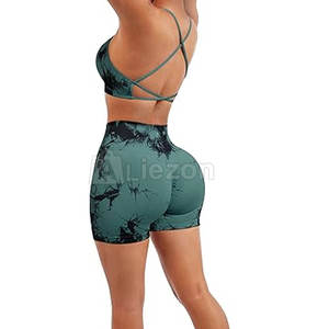 Conjunto de Top y pantalones cortos de Yoga para mujer, ropa de Fitness para gimnasio, Top y pantalones cortos de Yoga para mujer, proveedor mayorista - Product Image 3