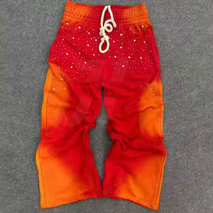 กางเกงขายาวผู้ชายสไตล์สตรีทแวร์ประดับหินแวววาวตกแต่งด้วยพลอยเทียม - Product Image 2