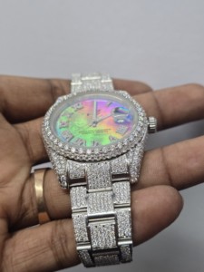 Reloj de Lujo Totalmente Automático con Diamantes Moissanite VVV, Mecanismo Visible con Estilo - Product Image 5