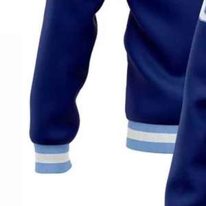 Veste universitaire en coton sur mesure, coupe ajustée, manches en cuir, broderie, veste bomber pour homme - Product Image 6