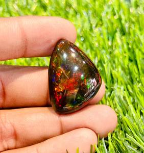 โอปอลสีดำธรรมชาติจากเอธิโอเปีย31.40กะรัตพลอยทรงรีอัญมณีหลวมสำหรับการทำเครื่องประดับ - Product Image 2