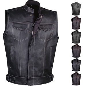 Chaleco de Cuero Transpirable para Motociclismo, Chaleco Casual de Invierno para Hombre, Chaleco Impermeable con Cierre Frontal para Motocicleta - Product Image 3