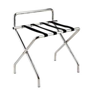 Portaequipajes de metal negro resistente con diseño fuerte perfecto para hoteles y hogares - Product Image 5