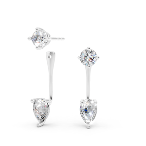 ต่างหูชุบทองสีขาวเหนือกาลเวลาสำหรับผู้หญิงเครื่องประดับสังเคราะห์หลากขนาดออกแบบได้ตามต้องการ - Product Image 4