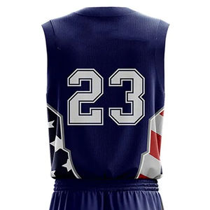 Vêtements de sport d'extérieur respirants pour l'été, uniforme de basketball entièrement personnalisé en polyester de haute qualité - Product Image 6