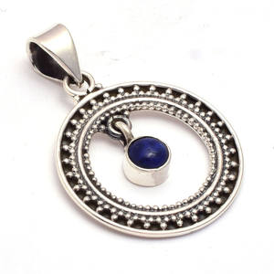 2023 Handmade Custom Made 925 Solid Sterling Silver <b>Lapis</b> <b>Lazuli</b> <b>Pendant</b> Rhodium Plated High Quality for Men & Women Wholesale - Product Image 2