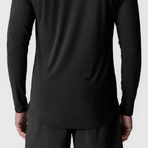 Camiseta transpirable de manga larga para hombre de alta calidad, perfecta para correr, gimnasio y deportes, tela transpirable que absorbe la humedad personalizada - Product Image 6