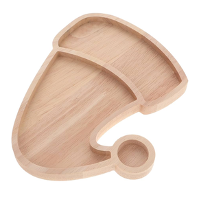 Plateau en bois en forme de lune Eid Mubarak Ramadan Party Vaisselle Décoration avec couleur bois naturel look unique - Product Image 5