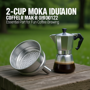 Coador de aluminio para cafetera MOKA INDUCTION de 2 tazas 0800122, pieza esencial para preparar café con estilo - Product Image 3