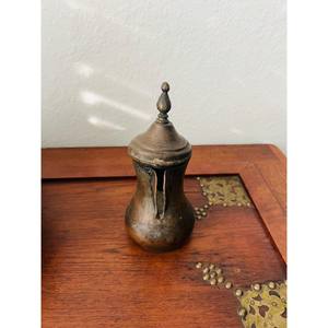 Antique Arabic Brass/Copper Dallah Coffee Pot <b>Vintage</b> Style Eco-friendly with Lid and Handle for Home Wedding/Party Use - Product Image 2
