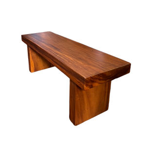 Banco de madera de nogal de 126cm de espíritu libre natural para restaurante, comedor y exterior para sala de estar al aire libre - Product Image 1