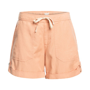 Bermudas de algodón 100% de color melocotón para mujer, pantalones cortos hechos en fábrica, transpirables, cintura elástica, ajuste Regular, MOQ bajo, estilo informal de verano - Product Image 5