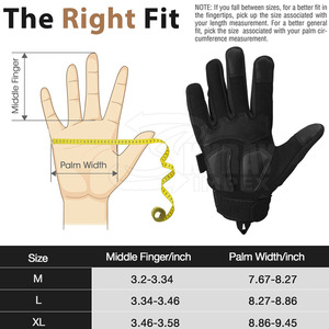 Gants en cuir de manutention tactique très résistants de haute qualité avec logo personnalisé Protection des mains et des bras pour adultes - Product Image 4