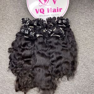 Venta al por mayor VQ Hair Nancy modelo vietnamita virgen cabello humano doble dibujado máquina doble trama Natural ondulado 100g extensiones de cabello - Product Image 1