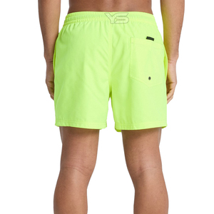 กางเกงขาสั้นออกกำลังกายแบบลำลองของผู้ชายกางเกงเอวสูงปานกลางทำจากผ้าฝ้าย100% มีเชือกผูกกันรอยยับย้อมธรรมดา - Product Image 5