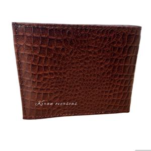 Prêt à expédier Portefeuille souple en cuir de crocodile de haute qualité fait à la main portefeuille ultra fin loisirs d'affaires pour hommes - Product Image 2