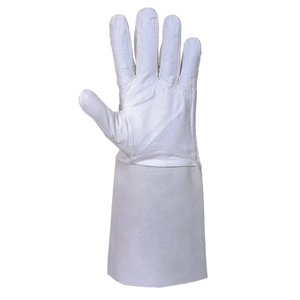 Heavy-Duty Long Construction <b>Safety</b> <b>Gloves</b> Reinforced Cowhide Split Leather Abrasion and Heat Resistance for Welding - Product Image 3