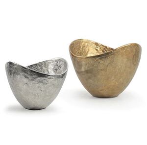 Bol de service en métal moderne à 2 niveaux en forme de feuille, prix de gros, couleur or, fini avec Logo personnalisé - Product Image 6