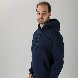 Sudadera con capucha de algodón 100% personalizada para hombre con logotipo en relieve y letra en relieve OEM 3D en relieve técnica ropa de hombre - Product Image 5