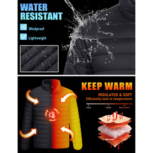 Chaquetas Personalizadas para Hombre, Chaqueta Acolchada de Alta Calidad, Impermeable, con Cierre y Cuello Alto, para Golf y Actividades al Aire Libre, con Calefacción - Product Image 2