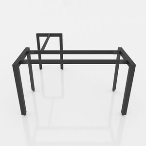 Pieds de bureau de direction en bois massif 1400x700mm avec structure triangulaire en acier, assemblage facile par emboîtement, design moderne, luxueux et minimaliste - Product Image 2