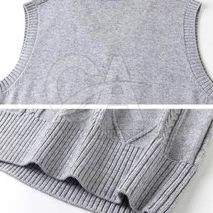 Couleurs personnalisées Tailles 2025 Disponible Pull sans manches de haute qualité pour hommes Tricots Pull sans manches personnalisé - Product Image 6