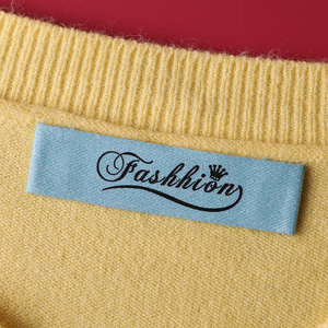 Grossistes d'usine de haute qualité Étiquette de tissu en coton biologique directe Étiquettes de vêtements Étiquette tissée personnalisée pour vêtements Vêtements - Product Image 2