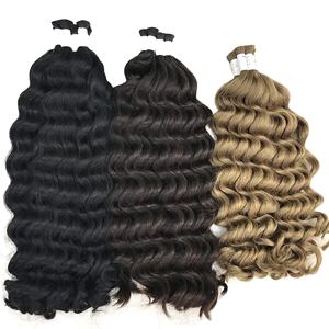 Extensiones onduladas de cabello crudo vietnamita 100% a granel europeo de lujo, estilo de onda suelta, venta al por mayor, cena expresada, peso doble dibujado - Product Image 1