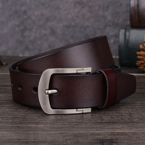 Ceinture formelle pour homme en cuir de vache traité au cuivre noir antique, boucle en alliage personnalisée en forme de crâne, motif à pois, durable, imperméable - Product Image 5