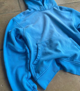 Sweats à capuche 2025 personnaliser Logo Streetwear français éponge vierge surdimensionné hommes coton mélangé lavage à l'acide soleil fané en détresse OEM - Product Image 2