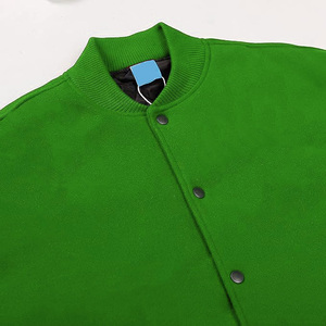 Chaqueta de bombardero de tela de lana de invierno de alta calidad para hombre personalizada con cierre de cremallera cortavientos parche bordado de talla grande 3XL High Street - Product Image 3