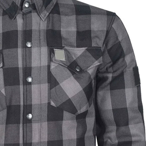 Camisas de Franela Personalizadas OEM para Hombre, Cuello Alto, Manga Larga, de Poliéster/Algodón, Suaves, Cómodas, Transpirables y de Secado Rápido - Product Image 5