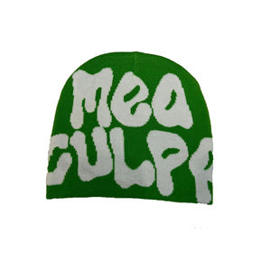 Best Selling Winter <b>Warm</b> Knitted Beanie <b>Hats</b> for Men and Women High Quality Long Dot Pattern Designer Logo Price - Product Image 3