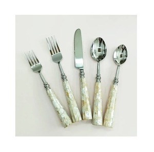 Ensemble de couverts design en acier inoxydable avec manche en nacre Ensemble de couverts de luxe pour la maison, la cuisine et l'hôtel - Product Image 6