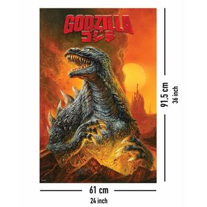 โปสเตอร์ก็อดซิลล่ารุ่นใหม่ งานศิลปะติดผนังทำจากกระดาษ - Product Image 4