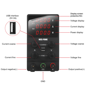 Alimentation CC numérique réglable Nice <span class=keywords><strong>Power</strong></span> SPS3010 noire 10A 300W avec refroidissement par ventilateur pour la réparation de téléphones portables et de montres - Product Image 3