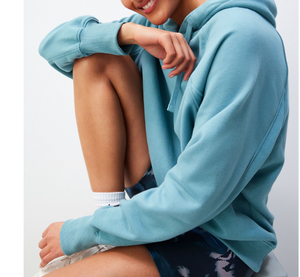 Sweat-shirt à capuche confortable en molleton de coton, personnalisé, pull uni à manches longues pour femme, motif dessin animé, délavé - Product Image 1