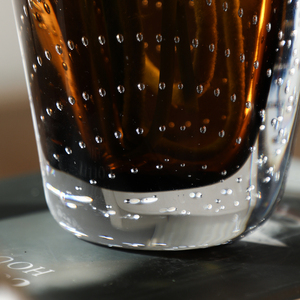 <span class=keywords><strong>Vase</strong></span> à fleurs en <span class=keywords><strong>verre</strong></span> brun cristal Art déco moderne nordique Fait à la main <span class=keywords><strong>Vase</strong></span> de table Décoration de la maison - Product Image 6