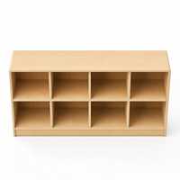 Armoire de rangement compartimentée en bois pour chambre d'enfant, étagère organisatrice de jouets