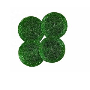 Juego de 4 posavasos con cuentas de cristal hechos a mano de gran venta, posavasos redondos para mesa de comedor, posavasos para café y Bar, mesa de cocina - Product Image 5