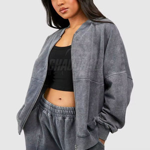 Survêtement style vintage délavé à l'acide, tissu doux, coutures durables, coupe décontractée, parfait pour les tenues décontractées et les looks streetwear. - Product Image 3