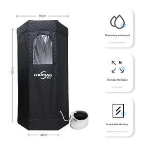 Chufang ห้องซาวน่าอบไอน้ำในบ้านขนาด4ลิตรซาวน่าแบบพกพาห้องสปาและซาวน่าพร้อมหน้าต่างใส - Product Image 3