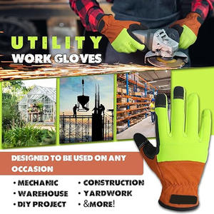 Guantes de Seguridad de Microfibra Transpirables con Luz LED de Alta Visibilidad y Logotipo Personalizado, Anti-Vibración e Impacto para Mecánicos, Trabajo y Tráfico - Product Image 5