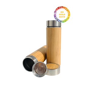 Sustainable Bamboo Thermos Bottle | Handmade Eco Drinkware | Keeps <b>Beverages</b> Hot or Cold All Day Long - Product Image 1