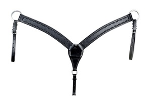 Venta al por mayor PUSHPA OVERSEAS-Conjunto de cabeza de caballo occidental de color personalizado-Cabestro de cuello de pecho de cuero crudo cómodo - Product Image 3